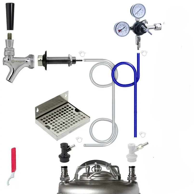 Kegco Deluxe Homebrew DIY Kegerator Refrigerator Conversion Kit